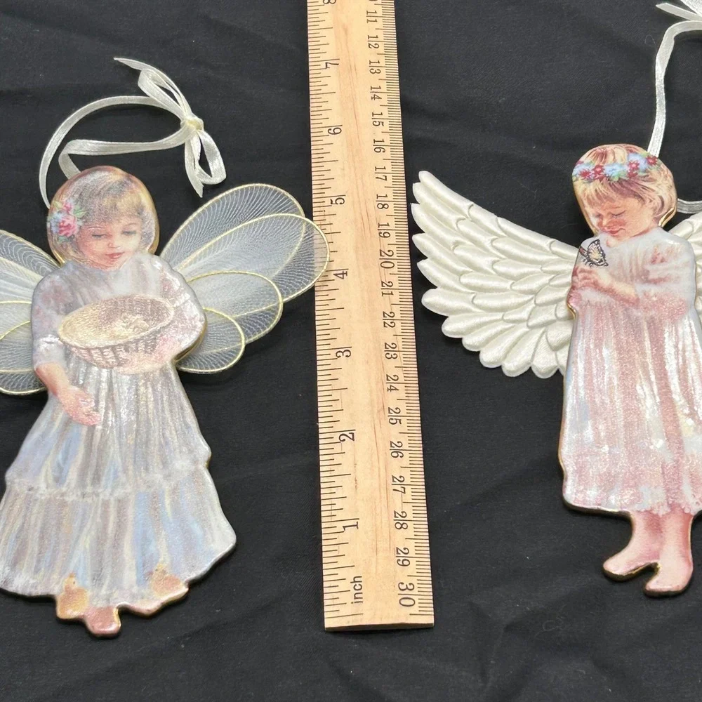 Dona Gelsinger Heaven Sent Angels Ornaments Bradford Editions Lot of 3